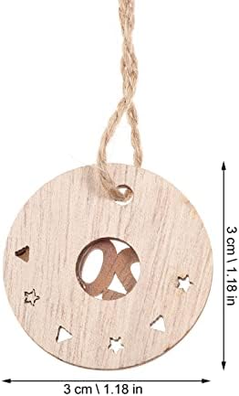 PretyZoom 1 Set Tag: Gift Home Hungings Lable Pingents Tag de etiqueta de madeira Shape - Wood Vintage Adorável pingente de árvore Decoração de decoração Tags Números de férias