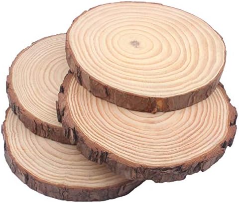 6Pack 7 -8 Round Rustic Woods Flicsed Wood inacabado Great for Weddings Centerpieces Craft