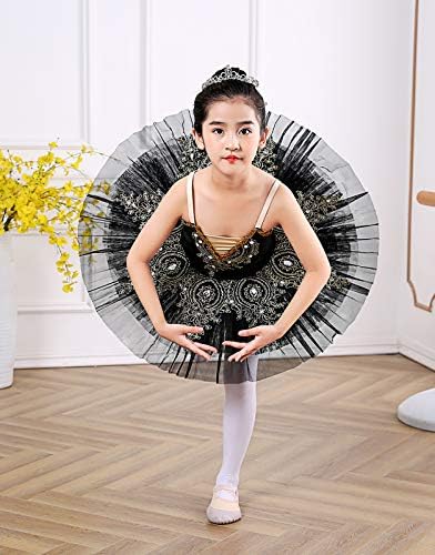 ZX GIRL's Ballet Swan Lake Tutu Traje profissional Camisole Skirted Leotard Ballerina Dancewear Fairy Princess Dress