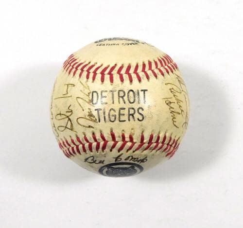 1981 Equipe de Detroit Tigers assinou o beisebol Anderson Trammell ++ 24 JSA AUTOS - BONDAS Autografado