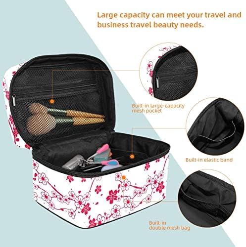 Cherry Blossom Nature Makeup Bag Cosmetic Travel Bag Bolsa de higiene pessoal Organizador de maquiagem para mulheres