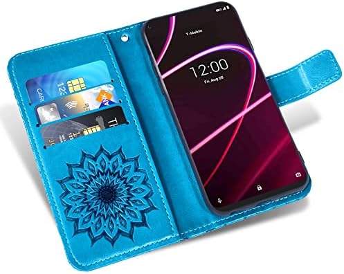 Caixa de telefone para estojo de carteira T-Mobile Revvl 5g com tela de vidro temperado protetor de couro fino portador de tampa do cartão de capa Stand Stand Cell Acessórios TMOBIL