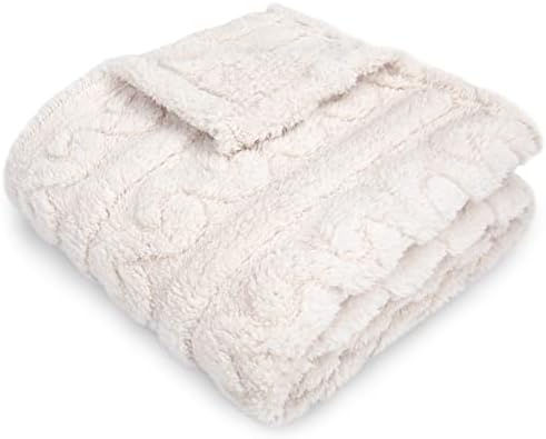 Homritar 2 pacote 3d lã Fluffy Fuzzy Blanket para um cobertor de bebê e crianças com elegante 3D Sherpa Fleece Edge