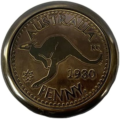 Ak Náutico Brass Compass austrália Penny 1930 Pirata náutico steampunk navios Melbourne
