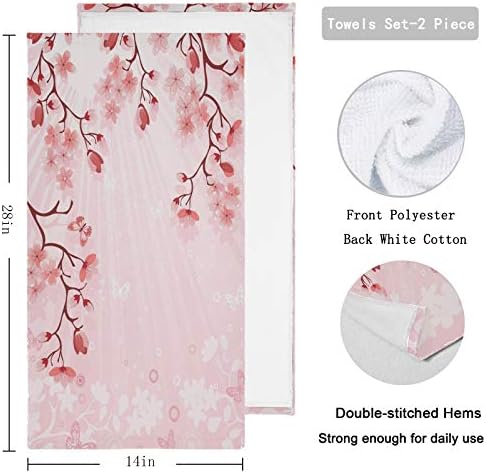 Naanle 3d lindas rosas vermelhas naturais impressas 2 peças de decoração macia de hóspedes macios, toalhas de mão, multiuso para