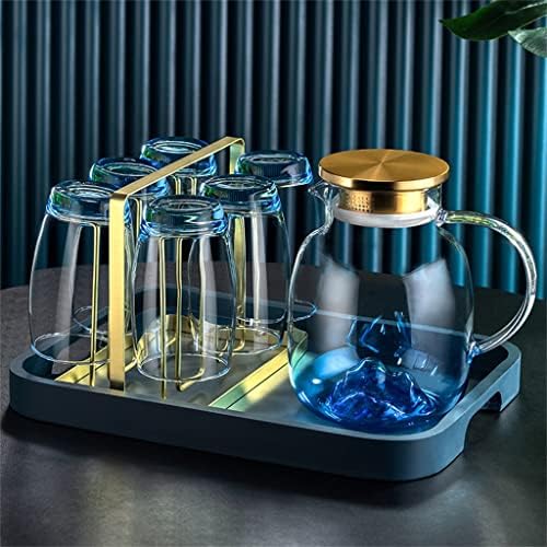 N/A Copo de vidro colorido em casa bebendo xícara de chá resistente ao calor Copo da sala de estar da sala de estar de água conjunto