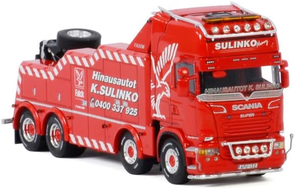 WSI para Scania Streamline para Topline Falkom - 4 eixo K. Sulinko oy 1/50 Modelo pré -construído Diecast