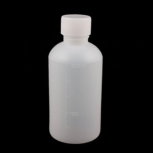 Aexit 5pcs 250ml Ferramentas de medição e escalas plásticas reagentes de reagente de laboratório de amostra de garrafas