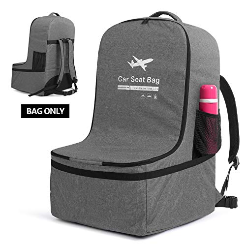 Luxja Car Seat Saco de viagem, bolsa de avião com assento de carro com tiras de mochila acolchoadas e tiras ajustáveis