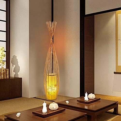 Yfqhdd lâmpada de chão sala de estar de cabeceira zen retro moda de moda criativa luz decorativa ambiente ambiente