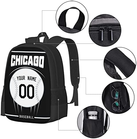 Antking Chicago Backpack Custom qualquer nome e mochila numérica para homens presentes