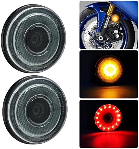 Luzes de sinal de giro de motocicleta NWPangu, indicadores de marcador lateral de giro duplo cor de cor, lâmpada universal para