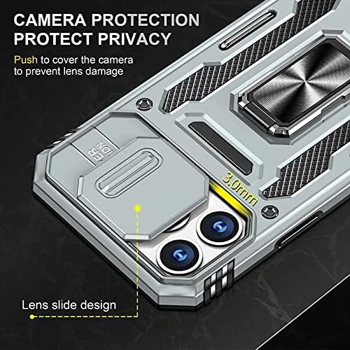 Caixa à prova de choque para iPhone 13 com capa de câmera de alta proteção contra proteção contra o pêlo militar de Kickstand Protection