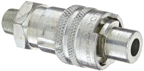 Válvula Dixon QM41 Aço de aço com bloqueio de bloqueio de bloqueio, acoplador de ação rápida, cabeça de 1/2 masculino