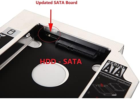 Dy-tech 2nd disco rígido HD SSD Caddy Frame Bandeja para Dell Inspiron 3520 M5050 N7520 SN-208BB