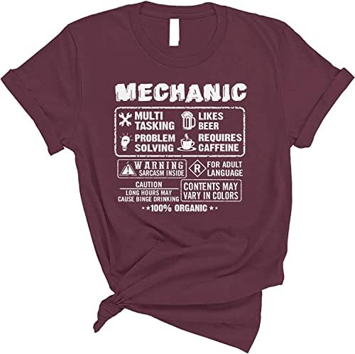 T-shirt do Dia dos Pais de Moni Sparky, camiseta mecânica, camisetas masculinas mecânicas, camisetas mecânicas para homens pretos, presentes para marido, pai, camiseta do dia dos pais, camiseta de empregos mecânicos