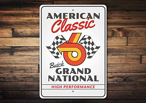 American Classic Buick Grand National, decoração de parede de garagem, sinal do dia do pai, sinal de carro clássico - 16