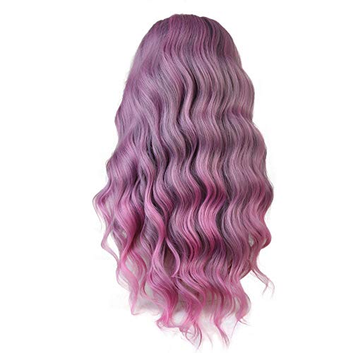 CBWIGS Long Wavy Synthetic Lace Front Wig for Women Natural Wavy Fibre Hair Wigs 18 polegadas