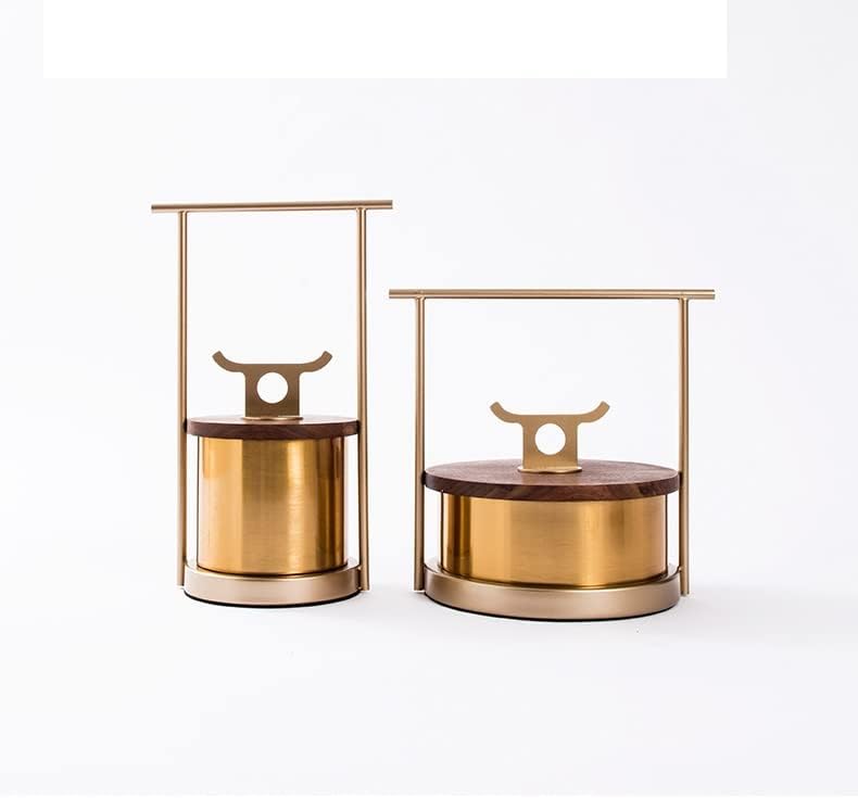 Ganfanren Metal Carry Box Ornamentos modelo Sala de estudo Decorações de sala Caixa de decoração de armazenamento (cor: