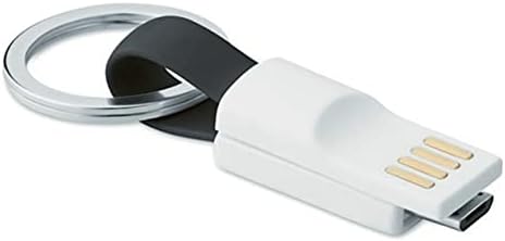 Cabo de ondas de caixa compatível com Tone LG Platinum+ - Carregador Micro USB Keychain, Chave de Micro USB do anel para LG Platinum+ - Jet Black