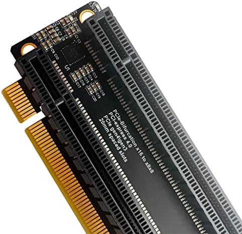 JMT PCI-E 4.0 X16 1 a 2 Cartão de expansão Gen4 Card Split PCIE-Bifurcação X16 a X8X8 com Slots espaçados de 20 mm CPU4P Porta de fonte de alimentação