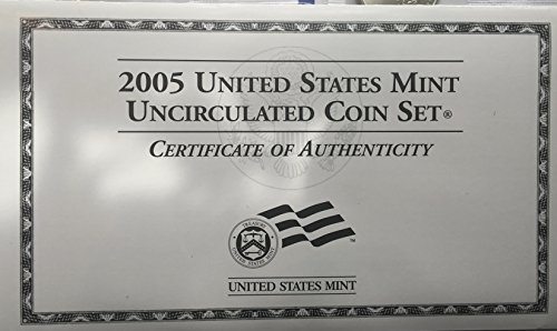 2005 PD Us Mint Set 22 Coins vem na embalagem original dos EUA