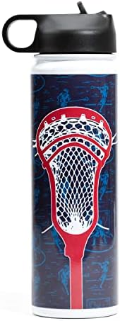 Chalktalksports lacrosse garrafa de água isolada | Taco de lacrosse