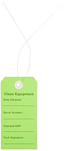 ELKAY PLASTICS TCEG Tag de equipamento limpo, 2 5/16 x 4 .75, verde