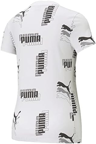 Poder feminino da puma por toda a camiseta impressa