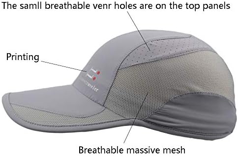 WinssetRaveler Running Hats For Men Women Mulheres Capinha rápida de tampa seca leve respirável