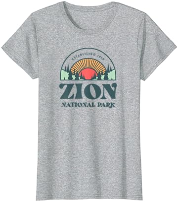 T-shirt de parque nacional de estilo retro Utah Zion