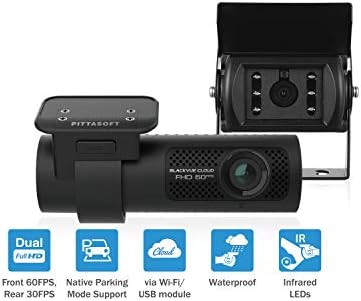 Caminhão Blackvue DR750X-2CH com cartão microSD de 32 GB | Câmera traseira infravermelha à prova d'água | Doud -cloud de nuvem Full Dual Full | Módulo LTE opcional