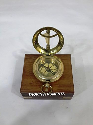 Botão de botão antigo de bronze sólido de bronze artesanal com caixa de madeira Rústico Vintage Decoração de casa Presentes