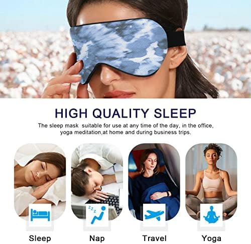 Kigai Sleep Eye Máscara para homens Mulheres Luz bloqueando a noite dormindo vendimento com cinta ajustável Soft respirável