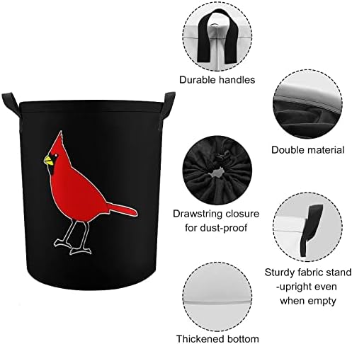 A cesta de lavanderia de pássaros do norte do norte com lavanderia de corte de tração para o fechamento de lavanderia sacos de armazenamento