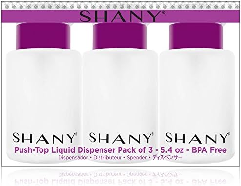 Distribuidor de líquidos Shany Push-top com o pacote Snap Flip Top- 5,4 oz de 3