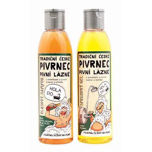 Cosméticos de cerveja Pivrnec - Conjunto de gel e shampoo - reserve um conjunto de presentes originais