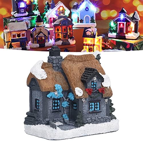 Soarup Christmas Village Collection, Christmas House RGB Decorativo colorido com luz LED para decoração de quarto interno