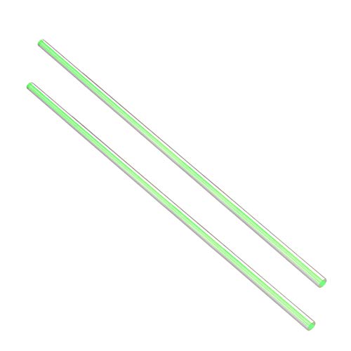 haste redonda de acrílico uxcell, 5/16 polegadas de diâmetro de 20 polegadas de comprimento, linha verde reta, barra de barra de