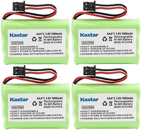 KASTAR 4-PACK AAAX3 3,6V MSM 1000MAH Ni-MH Bateria recarregável para telefone sem fio uniden BT-446 BT446 BP-446 BP446