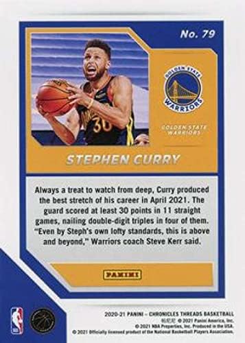 2020-21 Panini Chronicles 79 Stephen Curry Golden State Warriors NBA Basketball Trading Card