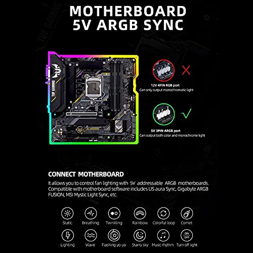 Conectores H58a Coolmoon Ajustável Silent Crystal Diamond Motherboard Syn Chassis Fan -