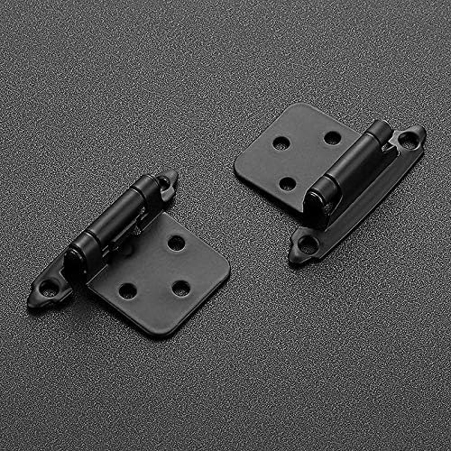 CZDYUF 5 pares sobreposições do armário de dobradiças de armário semi-conectadas Hinges de montagem de montagem face Hardware de porta de montagem Auto-fechamento
