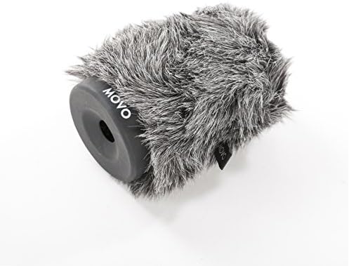 MOVO WS-G80 Bolixo rígido peludo para microfones de 18 a 23 mm de diâmetro e até 3,9 de comprimento-cinza escuro