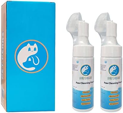 Vantagens de animais de estimação Cleaner 2 pacote, limpador de pata para cães e gatos, shampoo sem água, escova de limpeza