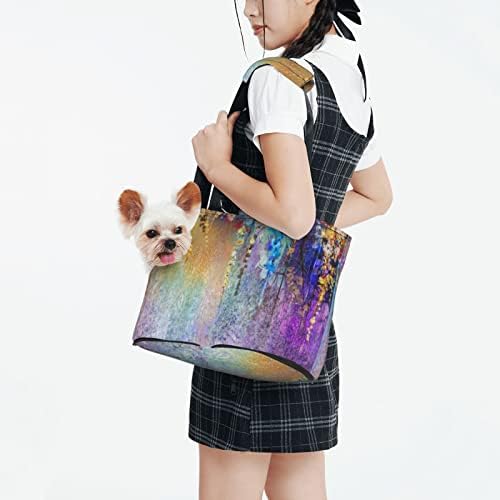 Transportadora de pet de pet-face de face de pet saco de manga abstração abstrato-floral-água-spring-spring portátil cão/gato portátil bolsa