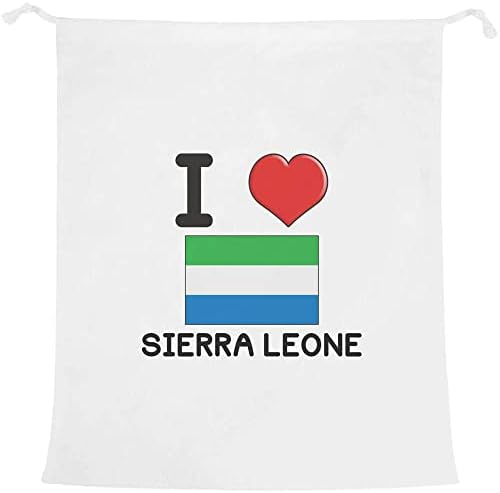 Azeeda 'I Love Sierra Leone' Lavanderia/Saco de Lavagem/Armazenamento