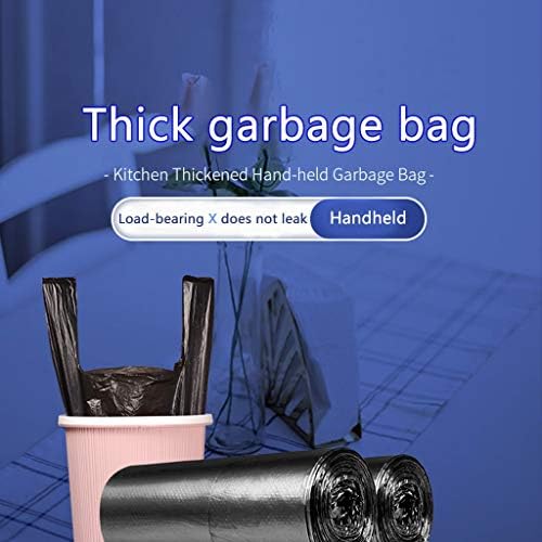 5 rolos saco de lixo grande espessado espessado portátil em casa saco de lixo de lixo multiuso 50 60 cm do tipo saco de lixo