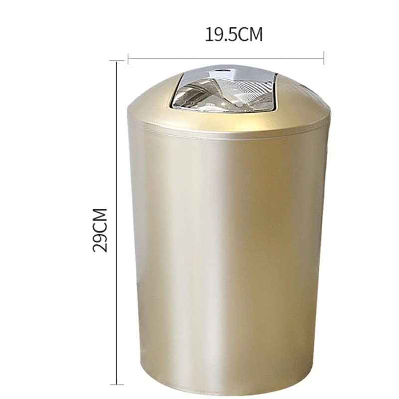 Uxzdx Golden Shake tampa de lixo de plástico lata para o banheiro do banheiro da cozinha