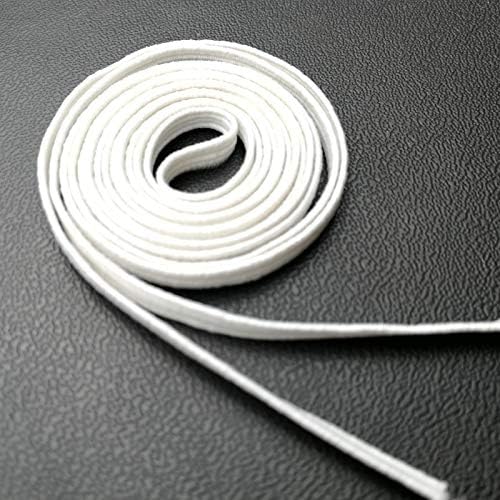 Banda elástica trançada de 6 mm, faixa elástica plana, rolo de cordão de cinta esticada trançada para costura e criação de artes diy artes 50m